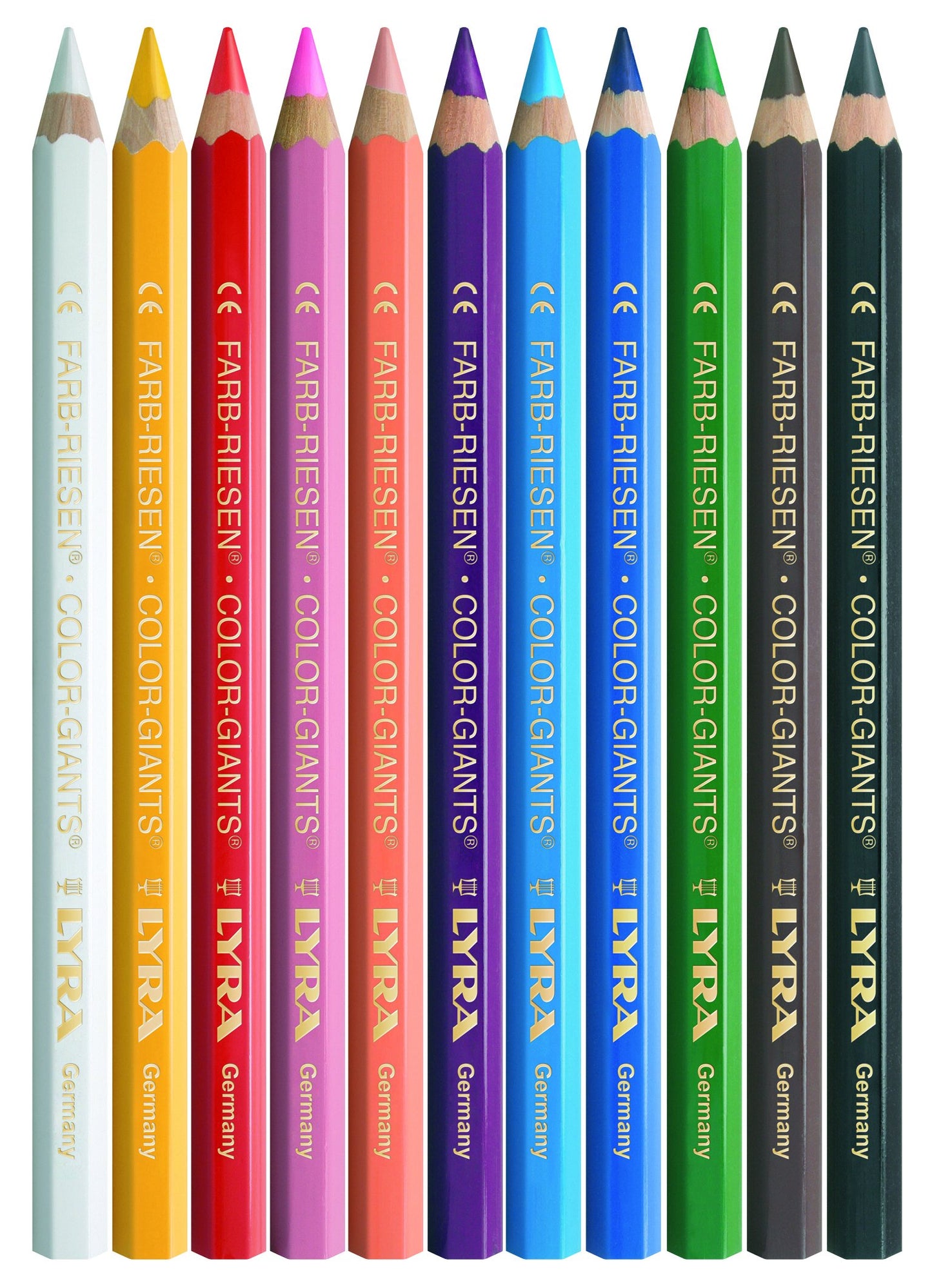 Lyra Color Giant®, painted colored pencils, wooden box with sliding lid 144 pencils