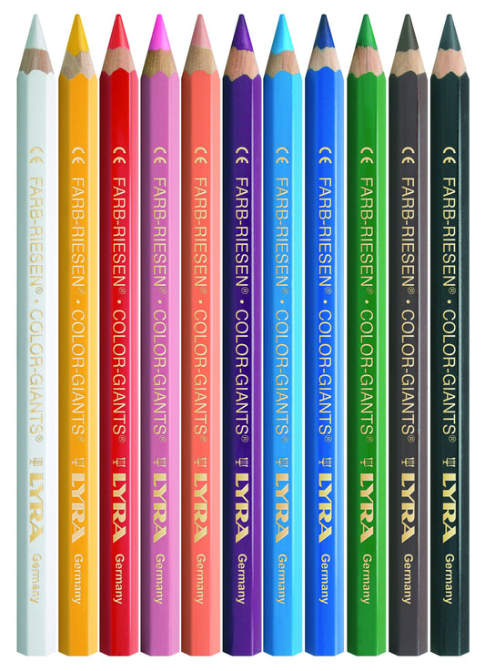 Lyra Color Giant®, painted colored pencils, wooden box with sliding lid 144 pencils
