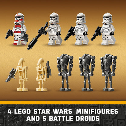 LEGO Star Wars Millennium Falcon, model of a starship from Star Wars & Star Wars Clone Trooper & Battle Droid Battle Pack, toy