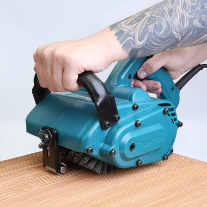 EHRHOLZ® abrasive brush suitable for Makita brush sander 9741 | Texturing brush | Satinizing brush | Professional quality | for working on wood and metal (nylon, grain size 60)