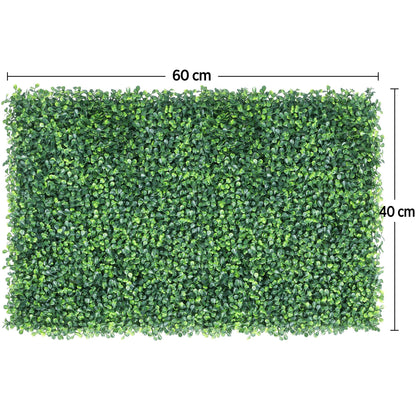 Yaheetech 6pcs Artificial Ivy Garden Privacy Screen, 60x40cm Plant Wall with Shade Net, UV Protection, Artificial Hedge for Balcony Garden Decoration