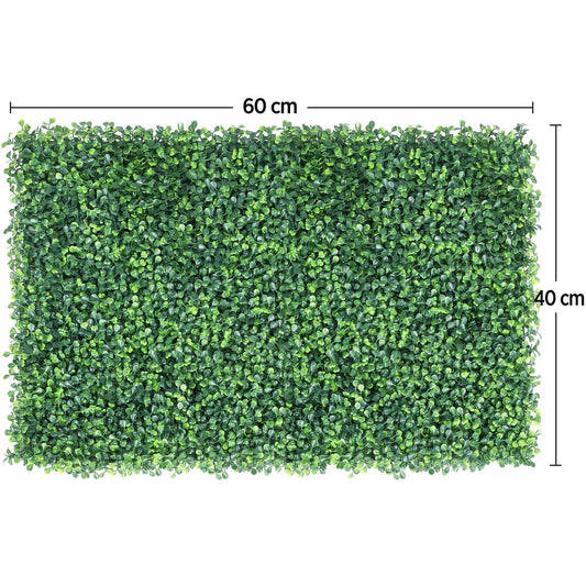 Yaheetech 6pcs Artificial Ivy Garden Privacy Screen, 60x40cm Plant Wall with Shade Net, UV Protection, Artificial Hedge for Balcony Garden Decoration