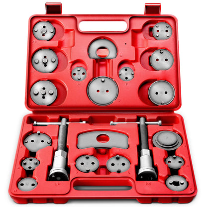 TRESKO 22-piece brake caliper piston retraction kit - tool for retracting brake pistons, automotive tool, universal
