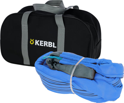 Kerbl tow strap (L x W 6 m x 4 cm, breaking load 35,000 kg, color blue, for towing vehicles such as trucks, etc.) 37708