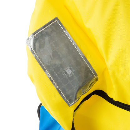 HonuNautic Kids' Buoyancy Aid | Buoyancy Aid | 100 N, CE ISO 12402-4 | Size 1 | for children 3 to 10 kg | Yellow Blue Pattern