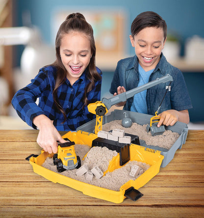 Kinetic Sand Construction Kit with 907 g Kinetic Sand & 907 g Bag of magical Indoor Play Sand natural brown