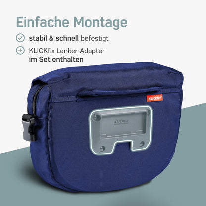 Borrow KLICKfix handlebar bag for bikes - water-resistant and spacious 5 L bike handlebar bag.