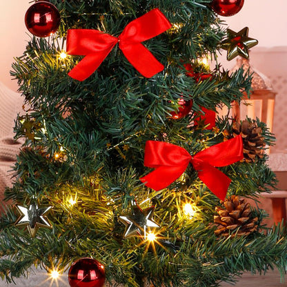 Household International HI Artificial Christmas Tree 75 cm Decorated and decorated fir tree with lights for Christmas.