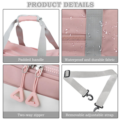Sports bag for men and women, pink, fashionable.