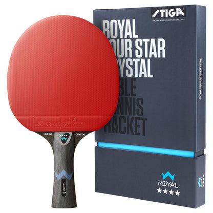 STIGA Royal Crystal Table Tennis Racket - High-speed racket with ITTF-approved STAR 4 rubber, 2.0mm sponge, and Crystal Technology - Perfect for fast and precise ping pong games.