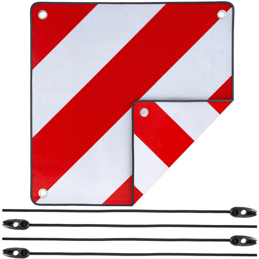 Smartpeas 2 In 1 Warning Sign Italy And Spain – For Bike Racks, Motorhomes Or Agriculture + Plus: Set Of 4 Rubber Bands