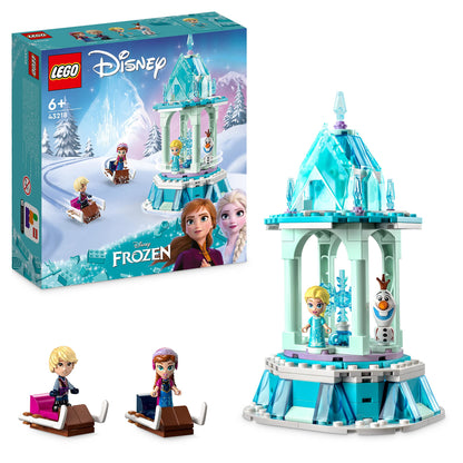 LEGO Disney Frozen Elsa's Ice Palace, Ice Queen Castle Toy with Princess Elsa and Anna Dolls & Disney Princess Anna and Elsa's Magical Carousel, The Frozen Toy.