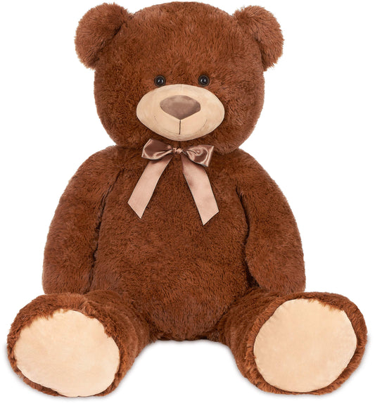 BRUBAKER XXL Teddy Bear 100 cm - Dark Brown - Stuffed Animal Plush Toy Cuddly Toy Brown