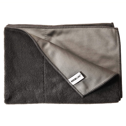 Cooking flower kitchen towel 60x40cm 5-piece set | Microfiber towel | Extra absorbent fibers and polishing side | Washable up to 40°C | Color: anthracite/gray