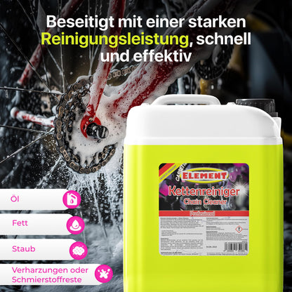 Chain cleaner for your bike. 5 liter canister. Drive degreaser. Bike chain. Ideal chain care. Chain Cleaner. Degreaser. Bike chain cleaner. Drive cleaner.