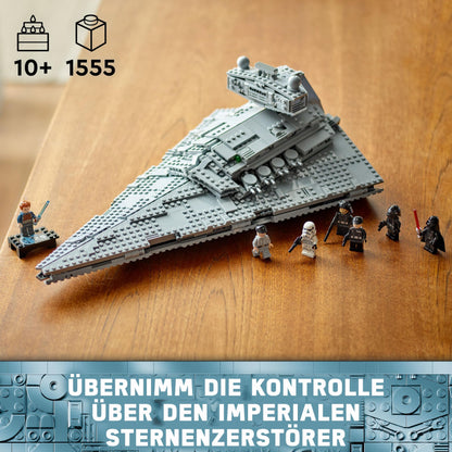 LEGO Star Wars 75394 Imperial Star Destroyer - spaceship toy with detailed interior and 7 minifigures - birthday gift for boys aged 10 and up and adult fans