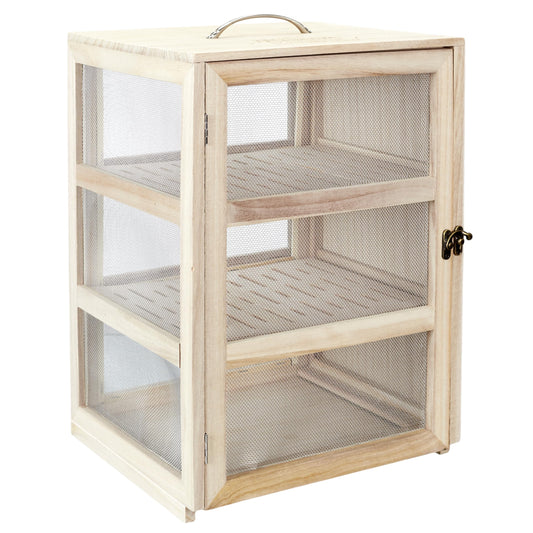 COOK CONCEPT KA4717 pantry cabinet for storage, miscellaneous accessories, made of paulownia wood, wood-steel, 28.2 x 24 x 39 cm
