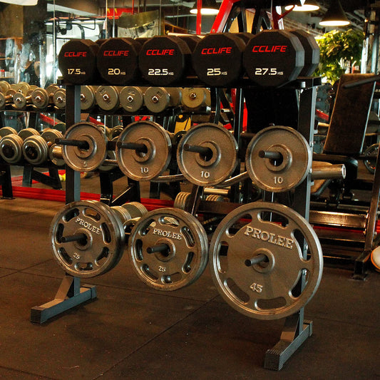 CCLIFE Dumbbell Rack Dumbbell Stand Weight Rack Barbell Rack Barbell Stand ZERRO