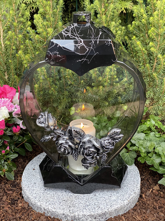 Grave lamp lantern heart shape grave light candle grave candle grave decoration 33 cm H.! Grave decoration new model incl. candle, HEART-1