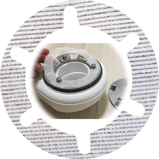 CheckmarkClean hair strainer hair catcher for modern showers | 50 pieces | Diameter 10 cm | Viega, AlcaPlast, and more.
