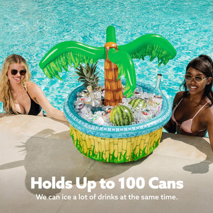 JOYIN 71cm Inflatable Palm Tree Cooler, beach-themed party decor, party supply for pool party, Hawaiian Luau party, and party.