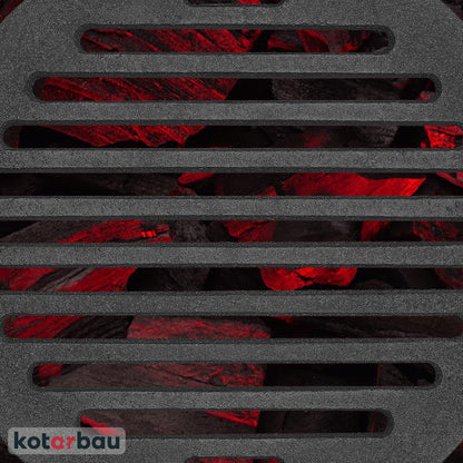 KOTARBAU Fireplace Grate Ø 25 cm Round Grate Ash Grate Stove Grill Grate Hearth Grate Grate Oven Grid Fireplace Spare Parts Accessories Cast Iron Grate Oven Grate Grill Fireplace Round