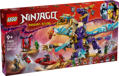 LEGO NINJAGO Lightning Dragon - Toy with 8 minifigures and a Spinjitzu spinner - Interactive ninja building toy for boys & girls ages 9+ - Gift idea for fans 71836