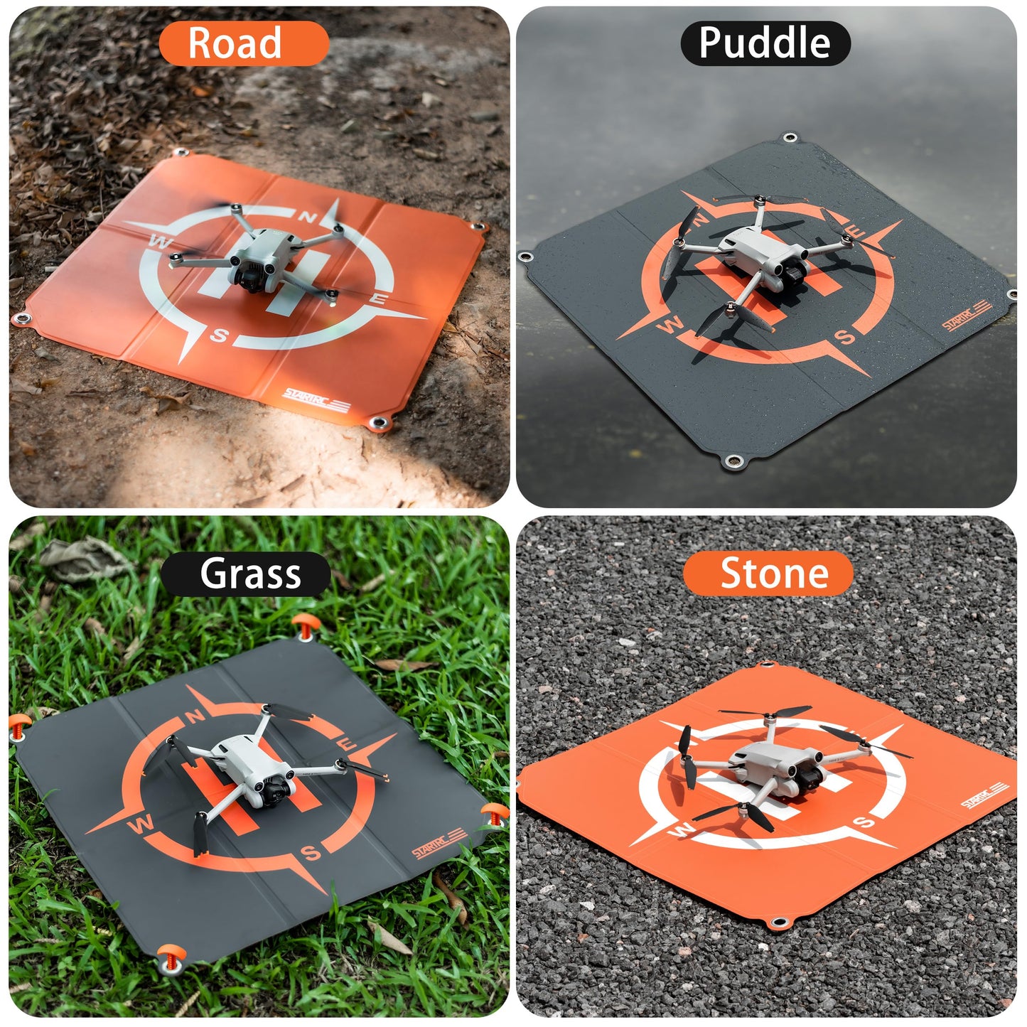 STARTRC Drone Landing Pad, universal quickly foldable landing platform for DJI Neo/Mini 4 Pro/Mini 4K/Air 3S/Avata 2/Mini 3 Pro/Mini 2 SE/Mavic Air 3/Mavic 2/Holy Stone/FPV Drone (22-inch/55cm)