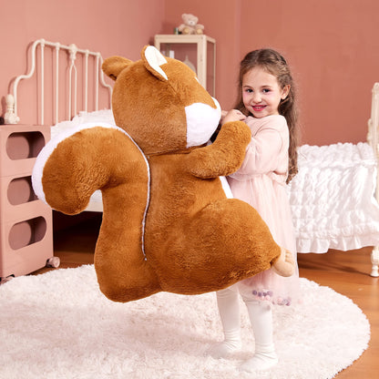 IKASA Big Squirrel Plush Toy Giant Stuffed Animal, 60cm Large Plush Huge Soft Jumbo, Gift for Kids