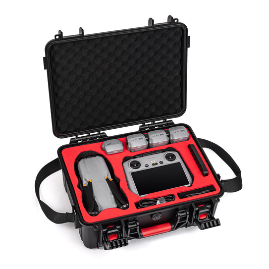 STARTRC bag for DJI Air 3/Air 3S accessories, waterproof hardshell storage case for DJI Air 3 Fly More Combo with DJI RC 2/RC-N2 remote control, drone carrying case with shoulder strap.