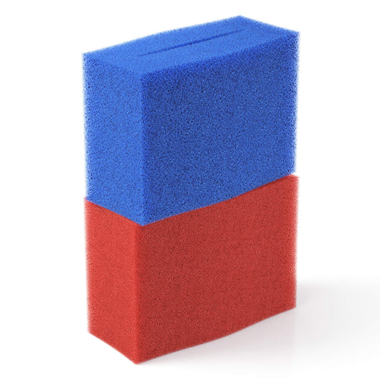 36x Replacement Filter Sponge for Oase BioTec 36 + Screenmatic | Set 18x Blue 18x Red - Koi Pond Replacement Sponges | Replacement Parts for Flow-through Filter Water Clarifier