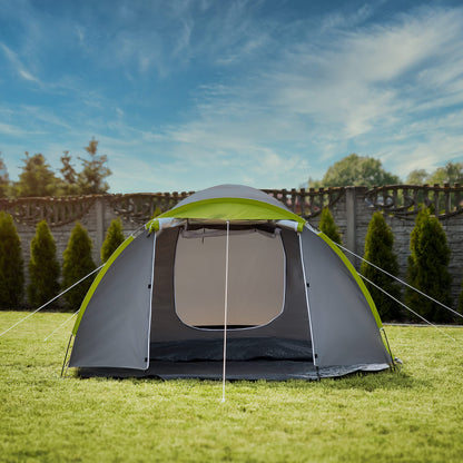 Campela 3 4 person tent waterproof 3000mm with vestibule & mosquito net - camping tent family tent for outdoor, festival, hiking, vacation - quick setup tunnel tent with ventilation