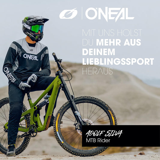 O'NEAL | Knee Protector | BMX Mountain Bike Downhill | IPX® impact protection made of polyurethane, Lightweight Design, Abrasion-resistant material | Dirt Knee Guard | Adult | Black White | Size S