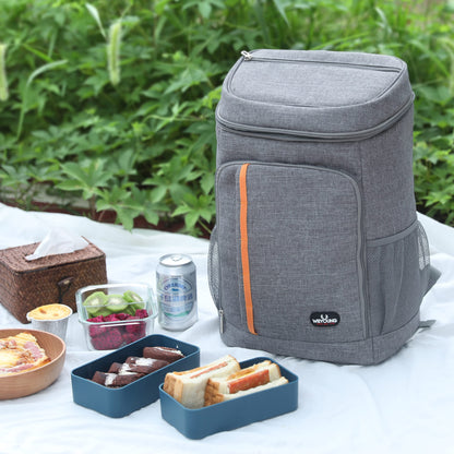 MCXKJ 28L Cooler Backpack, Insulated Cooler Bag for Men and Women for Beach, Picnic, Camping, Grill, BBQ, Hiking (Grey)