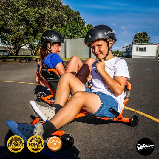 EzyRoller Classic X: children's vehicle for ages 4 to 14. Trike scooter with three wheels, providing fun and excitement for kids.