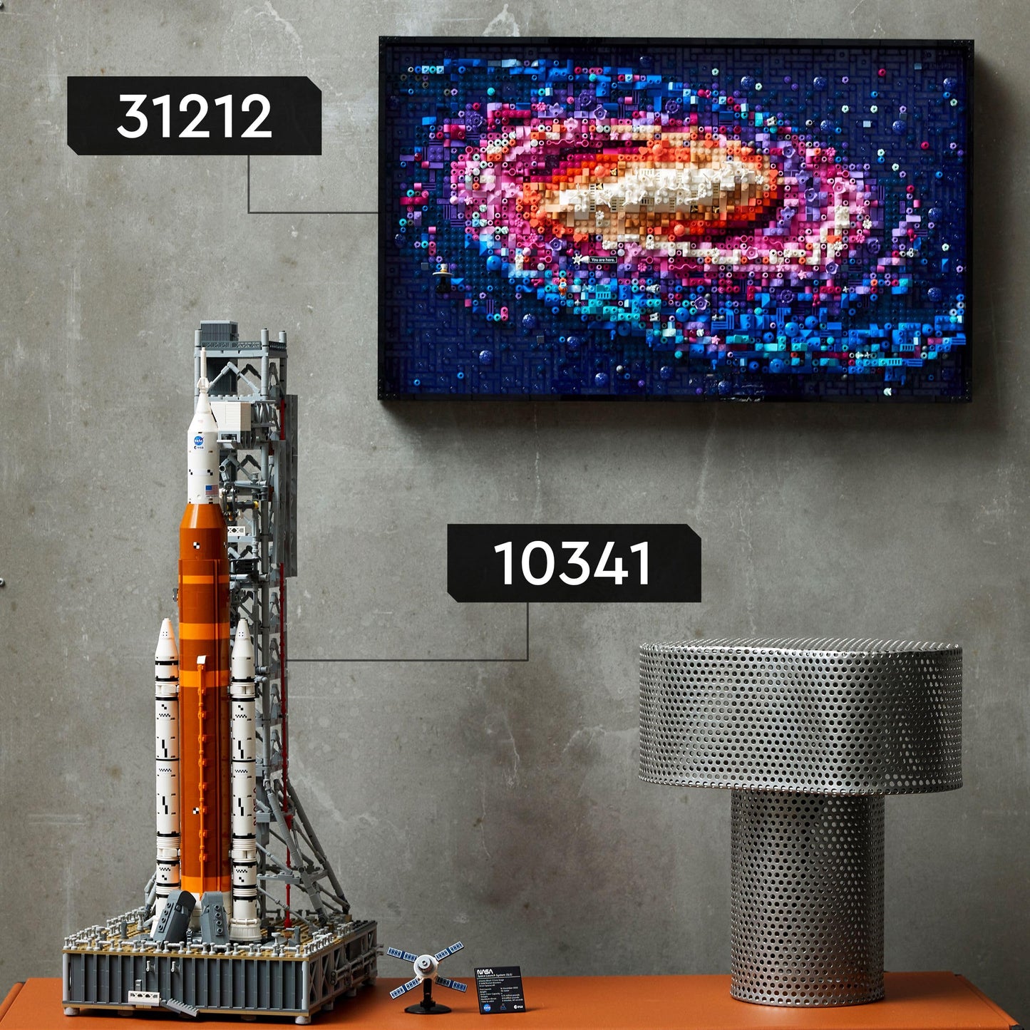 LEGO Art The Milky Way Galaxy, wall decoration, gift for space and astronomy fans, building set for adults, creative activity, solar system and constellations, wall art for the living room 31212