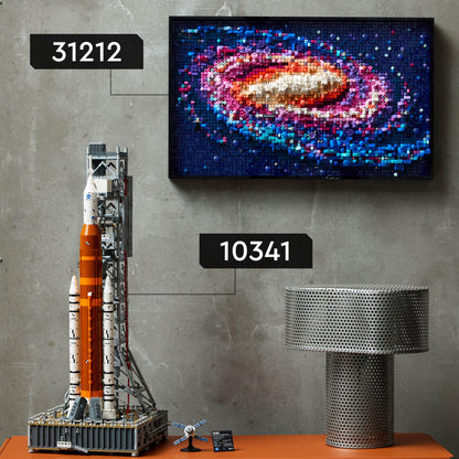 LEGO Art The Milky Way Galaxy, wall decoration, gift for space and astronomy fans, building set for adults, creative activity, solar system and constellations, wall art for the living room 31212
