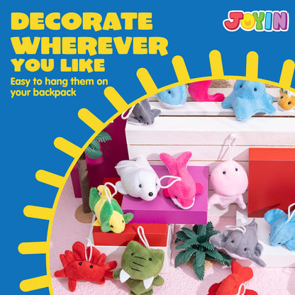 JOYIN 24 Piece Mini Plush Animals, Sea Creatures for Kids' Birthday Party, Small Stuffed Animals, Small Gifts for Kids, Advent Calendar Fillers, Party Favors for Kids Birthday 3+ Years.