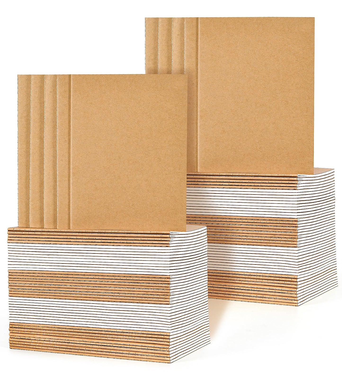 VEESUN Notebook A5 Blank Pages: 100 pack Sketchbook Kraft Cover Journal for Kids and Adults Diary for School Office Travel Drawing Back to School Gift