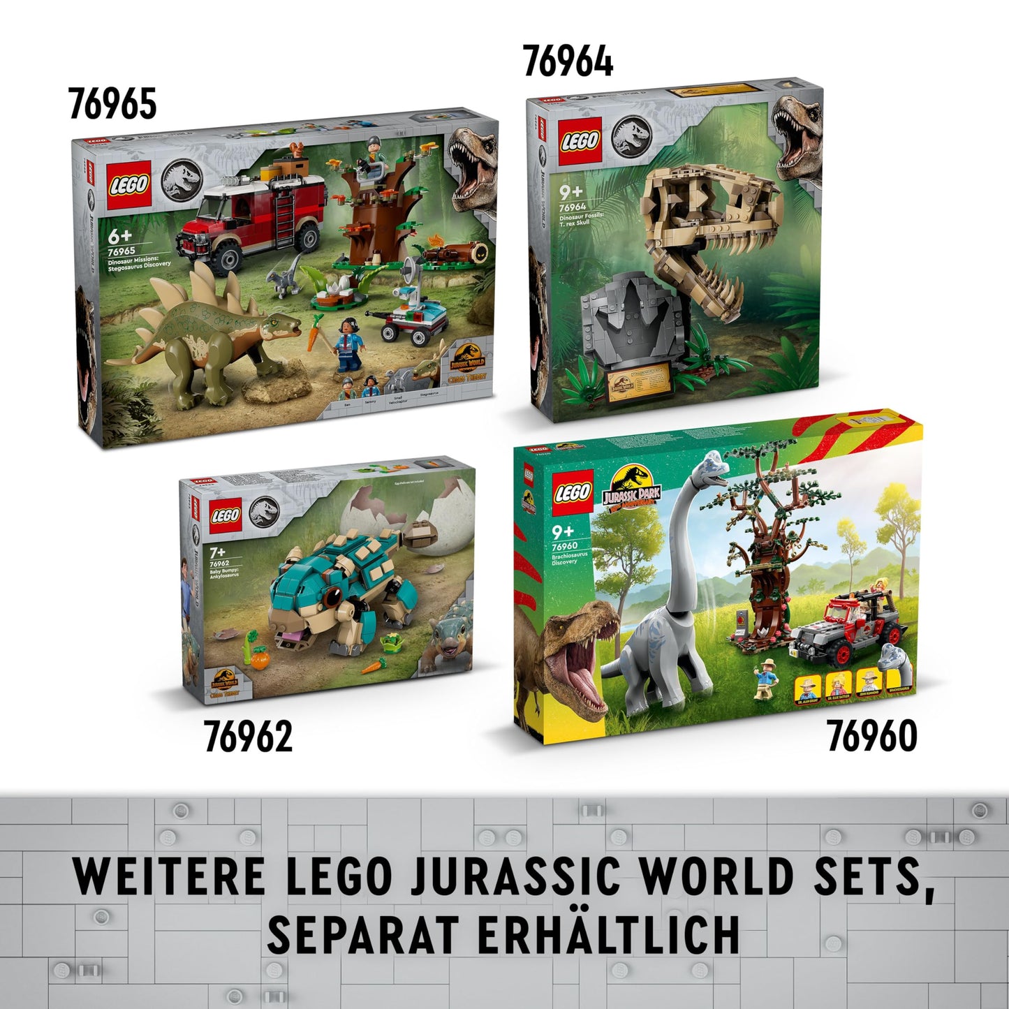 LEGO Jurassic World Dinosaur Missions: Allosaurus Transporter, Dino Playset, Gift idea for kids featuring Minifigures Kenji, Darius, and Yaz. For boys and girls aged 8+. 76966