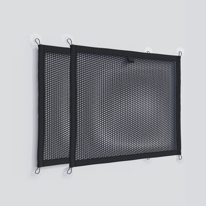 Vicera storage net with hooks • Mesh organizer for RVs, buses, campers, boats, household • Set of 2 storage nets