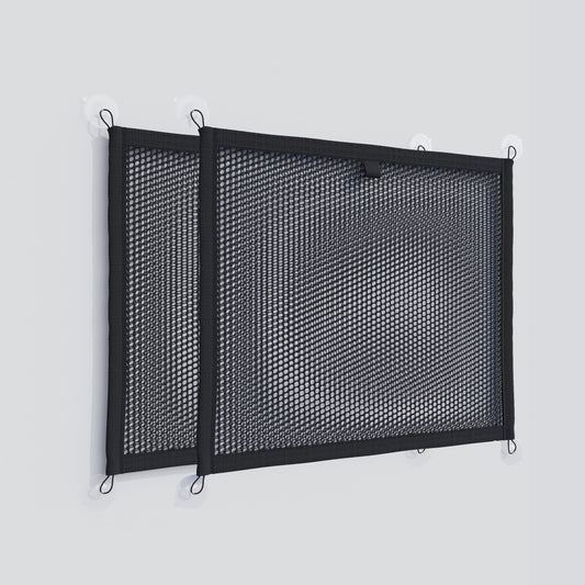 Vicera storage net with hooks • Mesh organizer for RVs, buses, campers, boats, household • Set of 2 storage nets
