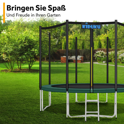 KIDUKU Trampoline Edge Cover | Ø 244cm 305cm 366cm 427cm | tear-resistant | 100% UV resistant spring cover edge protection (Green, 305 cm)