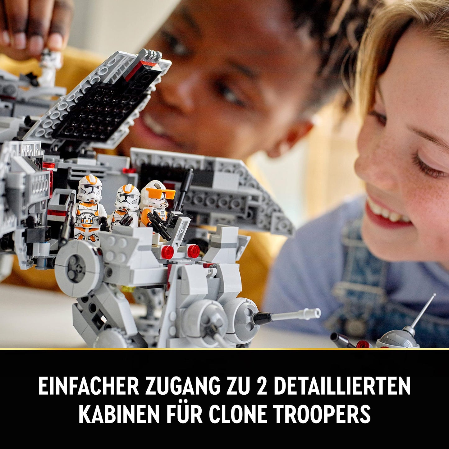 LEGO Star Wars 75337 AT-TE Walker toy with 3 minifigures from the 212th Clone Troopers, Dwarf Spider, and Battle Droid figures - Gift for boys aged 9 and fans of Revenge of the Sith.