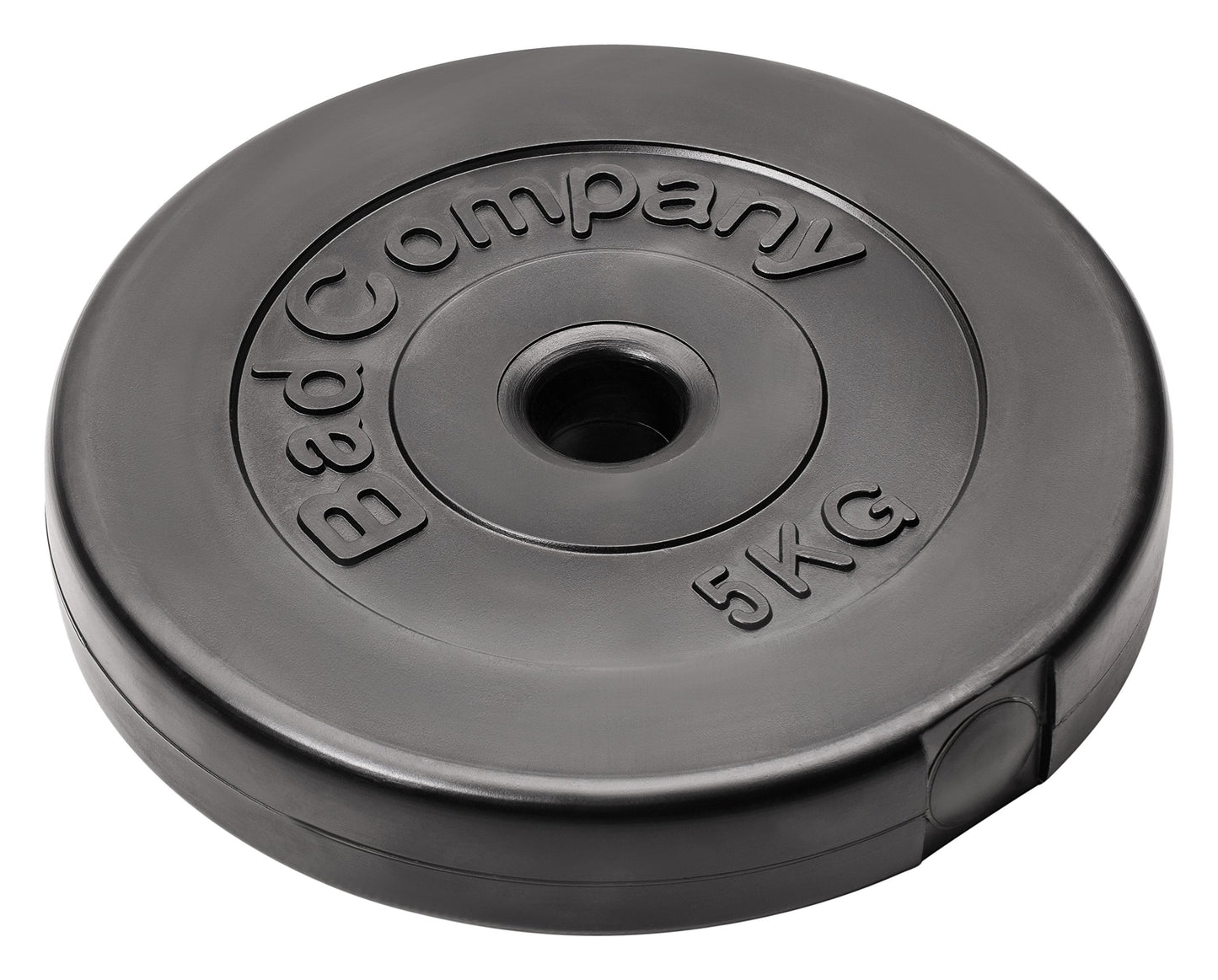 Bad Company weight plates 30/31 mm plastic 60kg I weight set 2 x 5 kg + 2 x 10 kg + 2 x 15 kg I weights for barbell and dumbbell.