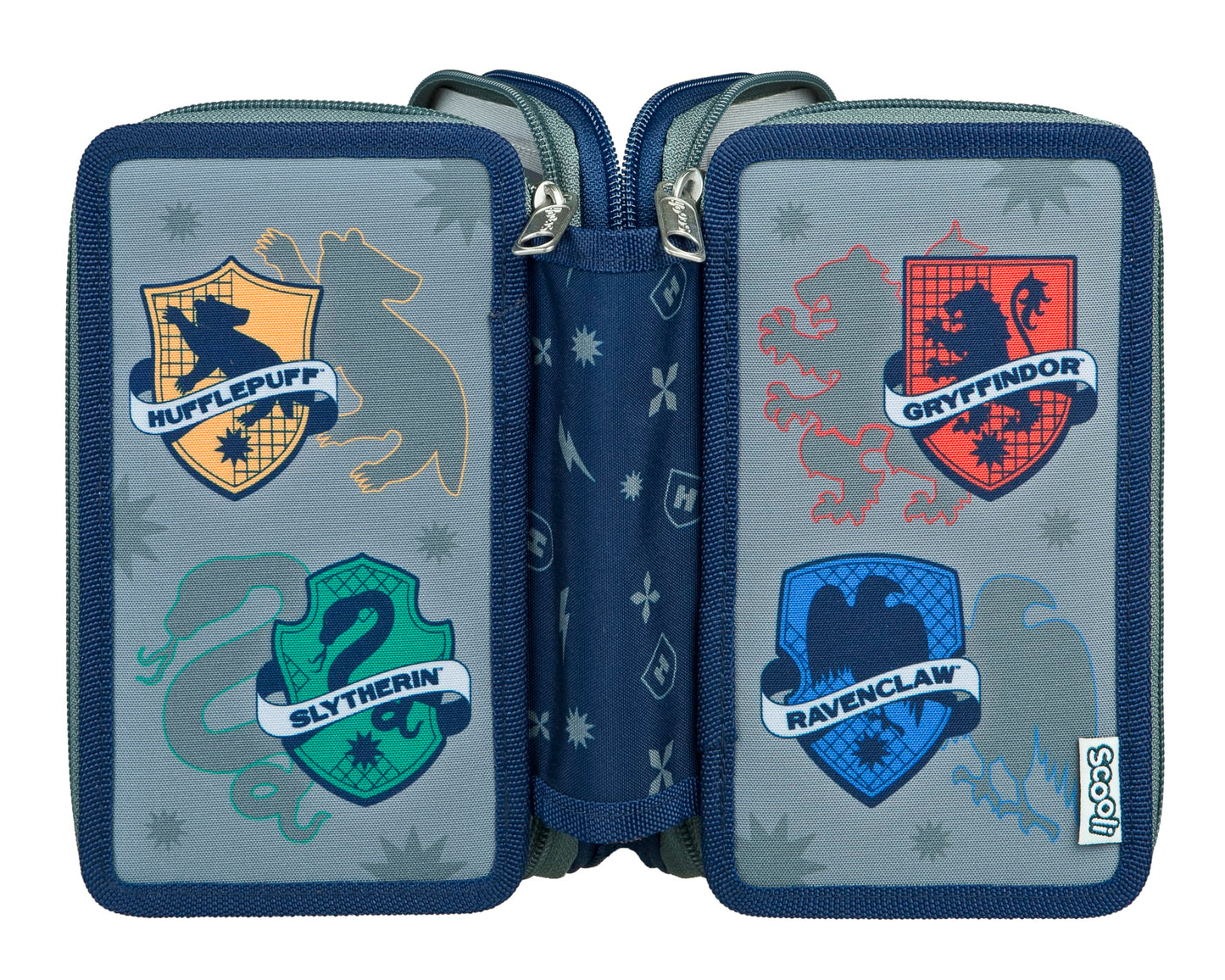 Scooli - Tripledecker Harry Potter - Filled student case with high-quality pens & accessories - Perfect for school, leisure and on the go - from 6 years
