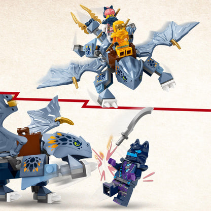 LEGO NINJAGO Raya the Baby Dragon, dragon toy with 3 minifigures, buildable ninja toy for 6-year-old boys and girls, action-packed gift for children 71810.