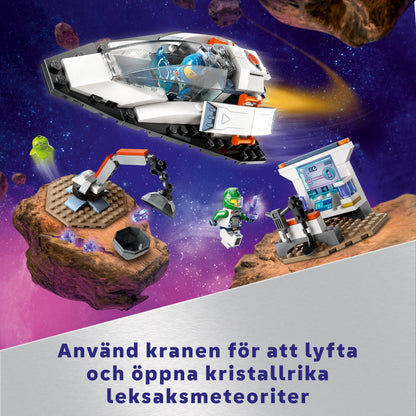 LEGO City Asteroid Recovery in Space, space toys with spaceship & City spaceship, space toys with Space Shuttle for kids to build