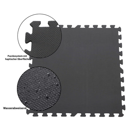 Sporttrend 24® 6 protective mats without edge pieces Color choice 60x60x1cm | 2.16sqm | Floor protection mat Exercise mat Puzzle mat Fitness mat Underlay mat Floor mat Training mat Yoga mat