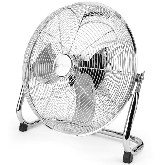 ProfiCare® Wind machine with 40 cm Ø | Fan adjustable angle | Floor fan 3 speeds | Metal fan quiet | Air cooler | Stand fan | Room cooler | PC-VL 3065 WM chrome